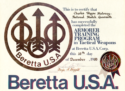 Beretta Certification